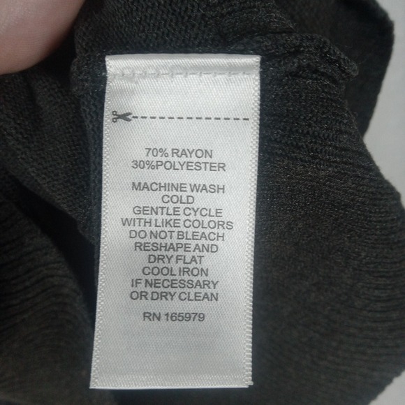 Cable & Gauge Sweater Womens Large  Grey Cowl Neck Long Sleeve Tunic Pullover - Picture 8 of 10